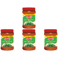 Pack of 4 - Aachi Green Chilli Pickle - 200 Gm (7 Oz) [Buy 1 Get 1 Free]