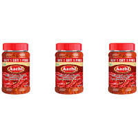 Pack of 3 - Aachi Red Chilli Paste - 200 Gm (7 Oz) [Buy 1 Get 1 Free]