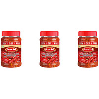 Pack of 3 - Aachi Red Chilli Paste - 200 Gm (7 Oz) [Buy 1 Get 1 Free]