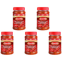 Pack of 5 - Aachi Red Chilli Paste - 200 Gm (7 Oz) [Buy 1 Get 1 Free]