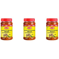 Pack of 3 - Aachi Mango Ginger Pickle - 200 Gm (7 Oz) [Buy 1 Get 1 Free]
