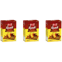 Pack of 3 - Parle Rusk Real Elaichi Premium Rusk - 600 Gm (1.3 Lb)