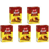 Pack of 5 - Parle Rusk Real Elaichi Premium Rusk - 600 Gm (1.3 Lb)