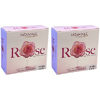 Pack of 2 - Patanjali Rose Body Cleanser Soap Bar - 120 Gm (4.23 Oz)