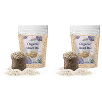 Pack of 2 - Jiva Organics Organic Urad Dal Washed - 2 Lb (908 Gm)