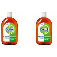 Pack of 2 - Dettol Antiseptic Disinfectant Liquid - 1 L (33.8 Fl Oz)
