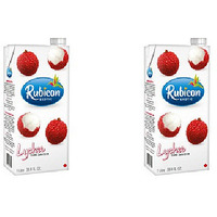 Pack of 2 - Rubicon Lychee - 1 Ltr (33.8 Fl Oz)