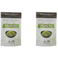 Pack of 2 - Hearty Naturals Organic Premium Japanese Matcha - 100 Gm (3.5 Oz)