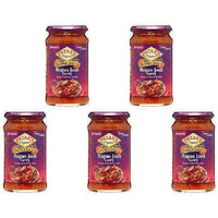 Pack of 5 - Patak's Rogan Josh Curry Simmer Sauce Medium - 15 Oz (425 Gm) [Fs]