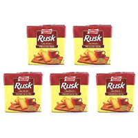 Pack of 5 - Parle Rusk Real Elaichi - 200 Gm (7.05 Oz)