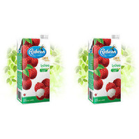 Pack of 2 - Rubicon Lychee Juice No Sugar Added - 1 L (33.8 Fl Oz)