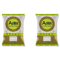 Pack of 2 - Aara Green Moong Dal Whole Bold - 2 Lb (908 Gm)