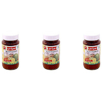 Pack of 3 - Priya Mixed Vegetable Pickle Without Garlic Extra Hot - 300 Gm (10.6 Oz)