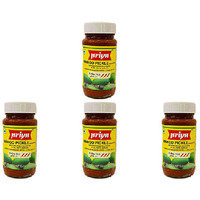Pack of 4 - Priya Mango Pickle With Garlic Extra Hot - 300 Gm (10.6 Oz)