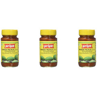 Pack of 3 - Priya Mango Pickle Without Garlic Extra Hot - 300 Gm (10.6 Oz)
