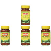 Pack of 4 - Priya Mango Pickle Without Garlic Extra Hot - 300 Gm (10.6 Oz)