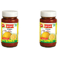 Pack of 2 - Priya Citron Pickle Without Garlic - 300 Gm (10.6 Oz)