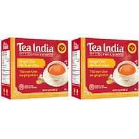 Pack of 2 - Tea India Ginger Chai 80 Tea Bags - 182 Gm (6.43 Oz)