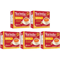 Pack of 5 - Tea India Ginger Chai 80 Tea Bags - 182 Gm (6.43 Oz)