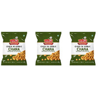 Pack of 3 - Jabsons Chilli 'N' Garlic Roasted Chana Chickpeas - 140 Gm (4.94 Oz)