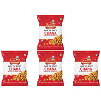 Pack of 4 - Jabsons Hot 'N' Spicy Roasted Chickpeas - 140 Gm (4.9 Oz)