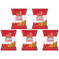 Pack of 5 - Jabsons Hot 'N' Spicy Roasted Chickpeas - 140 Gm (4.9 Oz)