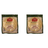 Pack of 2 - Shreeji Garlic Urad Crackers Papad - 200 Gm (7.05 Oz)