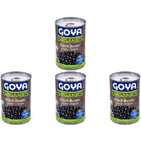 Pack of 4 - Goya Organics Black Beans - 15.5 Oz (439 Gm)
