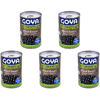 Pack of 5 - Goya Organics Black Beans - 15.5 Oz (439 Gm)