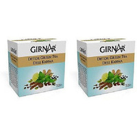 Pack of 2 - Girnar Green Tea Desi Kahwa 10 Teabags - 25 Gm (0.88 Oz)