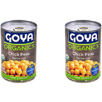 Pack of 2 - Goya Organics Chick Peas - 15.5 Oz (439 Gm)