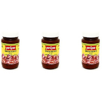 Pack of 3 - Priya Onion Pickle No Garlic - 300 Gm (10 Oz)