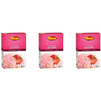 Pack of 3 - Shan Custard Powder Strawberry - 200 Gm (7 Oz)
