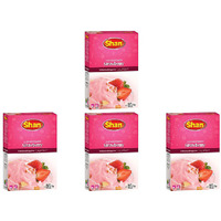 Pack of 4 - Shan Custard Powder Strawberry - 200 Gm (7 Oz)