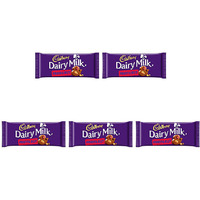 Pack of 5 - Cadbury Dairy Milk Chocolate Fruit & Nut - 110 Gm (3.9 Oz)