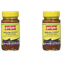Pack of 2 - Priya Brinjal Pickle No Garlic - 300 Gm (10 Oz)