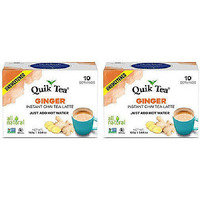 Pack of 2 - Quik Tea Ginger Chai Unsweetned - 160 Gm (5.64 Oz)