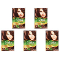 Pack of 5 - Vatika Henna Hair Colour Brown - 60 Gm (2.1 Oz)