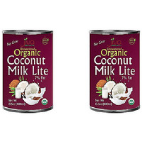 Pack of 2 - Jiva Organics Organic Coconut Milk Lite - 400 Ml (13.5 Fl Oz)
