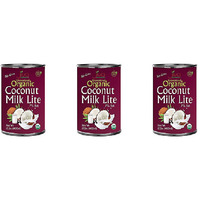 Pack of 3 - Jiva Organics Organic Coconut Milk Lite - 400 Ml (13.5 Fl Oz)