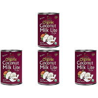 Pack of 4 - Jiva Organics Organic Coconut Milk Lite - 400 Ml (13.5 Fl Oz)