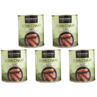 Pack of 5 - Khazana Soya Chaap Heat & Eat - 850 Gm (1.87 Lb)