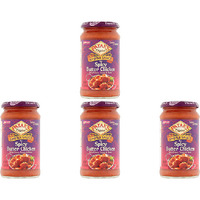 Pack of 4 - Patak's Spicy Butter Chicken Curry Sauce Hot - 15 Oz (425 Gm)