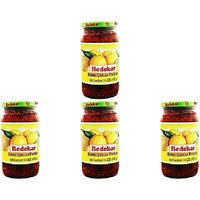 Pack of 4 - Bedekar Lime Chilli Pickle - 400 Gm (14 Oz)