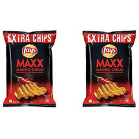 Pack of 2 - Lay's Maxx Macho Chilli Flavour Chips - 56 Gm (1.97 Oz)
