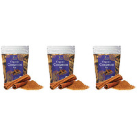 Pack of 3 - Jiva Organics Organic Cinnamon Flat - 200 Gm (7 Oz)