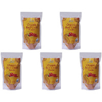 Pack of 5 - Jiva Organics Organic Red Chilli Powder - 200 Gm (7 Oz)