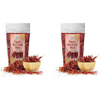 Pack of 2 - Jiva Organics Organic Red Chilli Whole - 100 Gm (3.5 Oz)