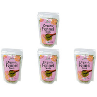 Pack of 4 - Jiva Organics Organic Fennel Seeds - 200 Gm (7 Oz)