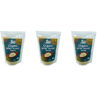 Pack of 3 - Jiva Organics Organic White Sesame Seeds - 200 Gm (7 Oz)